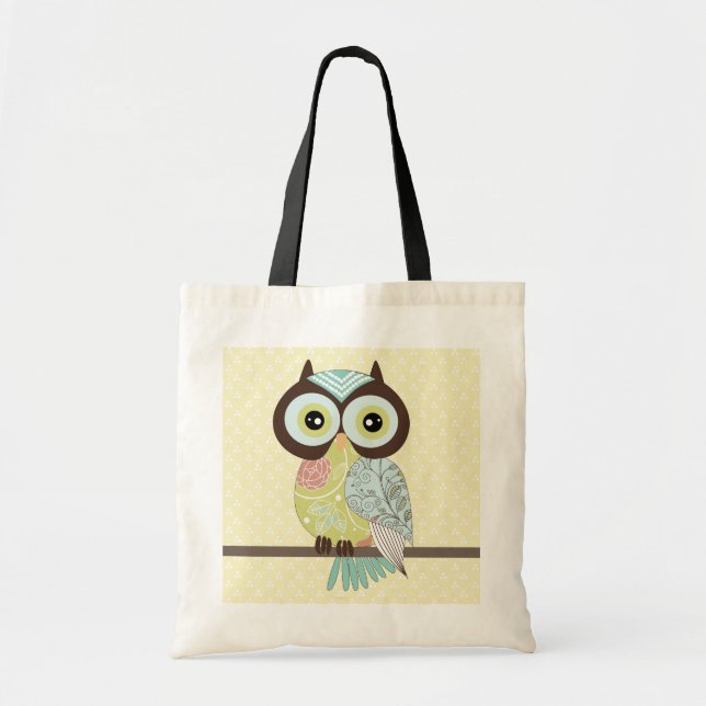 Extravagante Funky Eulen-Taschen-Tasche Tragetasche (Vorne)