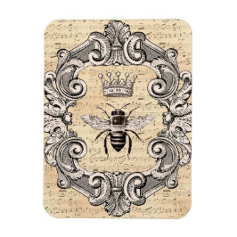 Extravagante Gerahmte Queen Bee auf Sheet Music Magnet