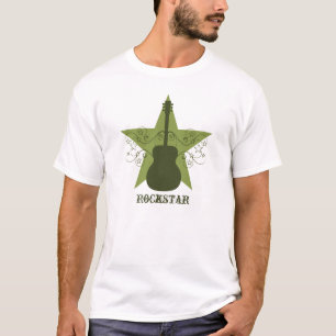 Extravagante Gitarren-Star-Wirbel Männer-T-Shirt, T-Shirt