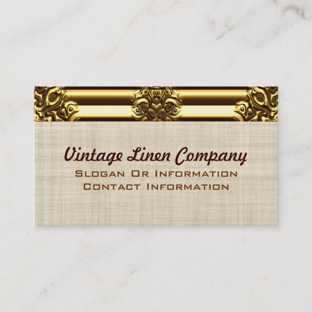 Extravagante GoldgrenzVintage Geschäfts-Karten Visitenkarte (Vorderseite)