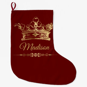 Extravagante Goldkrone Großer Weihnachtsstrumpf