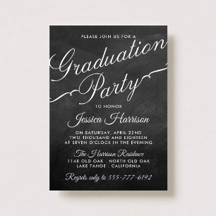 Extravagante Graduierungspartei für Typografie Einladung