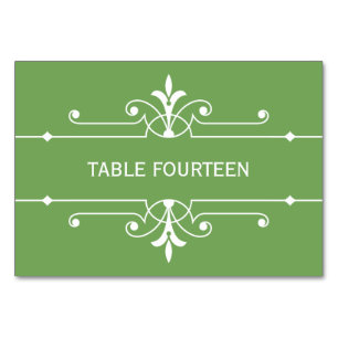 Extravagante Hochzeitskarte Tischnummer