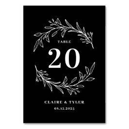 Extravagante Initial EDITABLE COLOR-Tischnummer Tischnummer