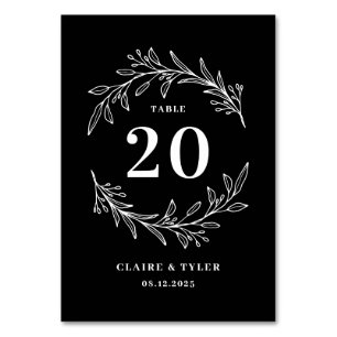 Extravagante Initial EDITABLE COLOR-Tischnummer Tischnummer