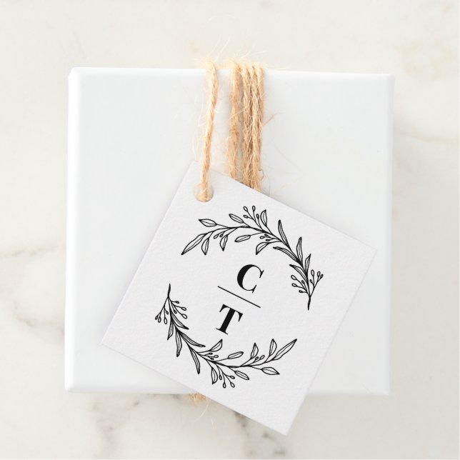 Extravagante Initials EDITABLE COLOR Monogram Fevo Geschenkanhänger (Beispiel)