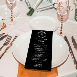 Extravagante Initials EDITABLE COLOR Wedding Menu  Programm