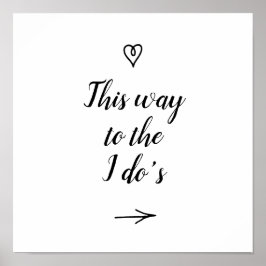 Extravagante Kalligraphie Auf diesem Weg zur Hochz Poster