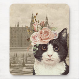 Extravagante Katze & Burg Mousepad