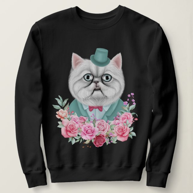 Extravagante Katze Sweatshirt (Design vorne)