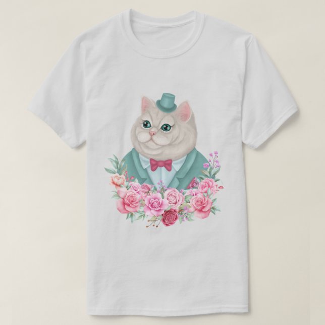 Extravagante Katze T-Shirt (Design vorne)