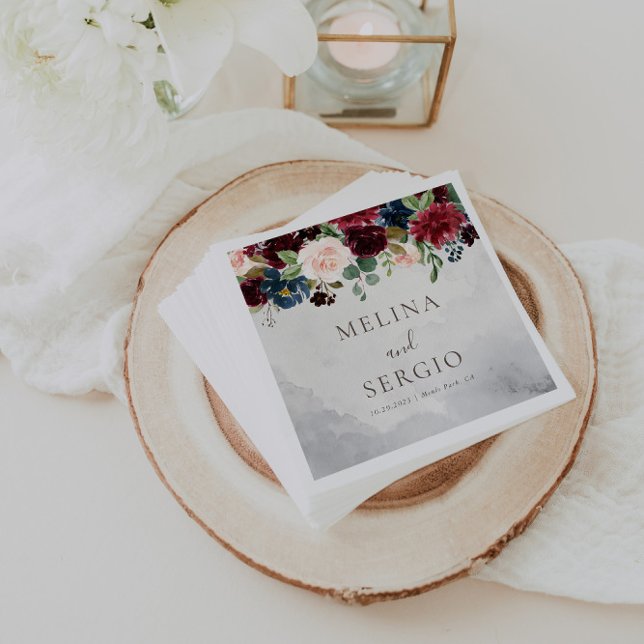 Extravagante klassische Rose Peony Blume Hochzeit  Serviette (Von Creator hochgeladen)