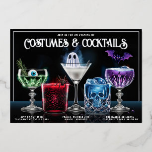 Extravagante Kostüme & Cocktails Einladung nach Ma