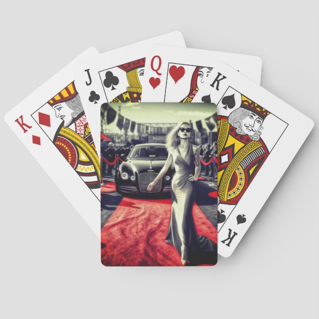 Extravagante Lady Spielkarten (Rückseite)
