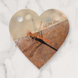 Extravagante Libellenhochzeit Geschenkanhänger