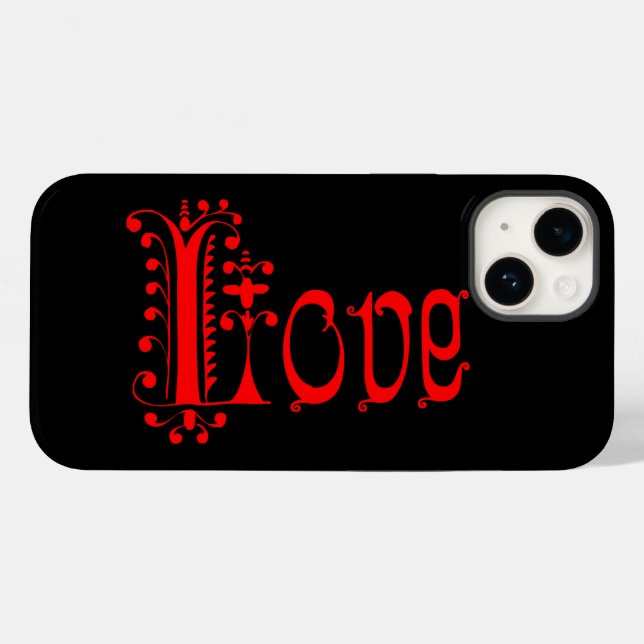 Extravagante LIEBE Case-Mate iPhone 14 Hülle (Rückseite (Horizontal))