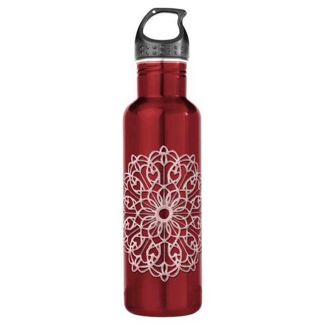 Extravagante Mandala-Wasserflasche Edelstahlflasche (Vorderseite)