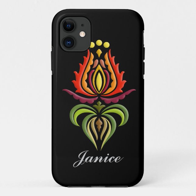 Extravagante Mantle Stickerei - Ungarische Volksku Case-Mate iPhone Hülle (Rückseite)