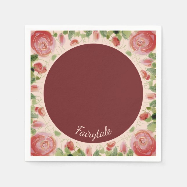 Extravagante Märchen Serviette (Vorderseite)