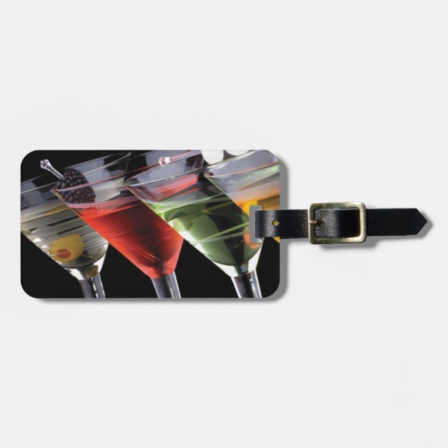 Extravagante Martinis Gepäckanhänger (Vorderseite horizontal)
