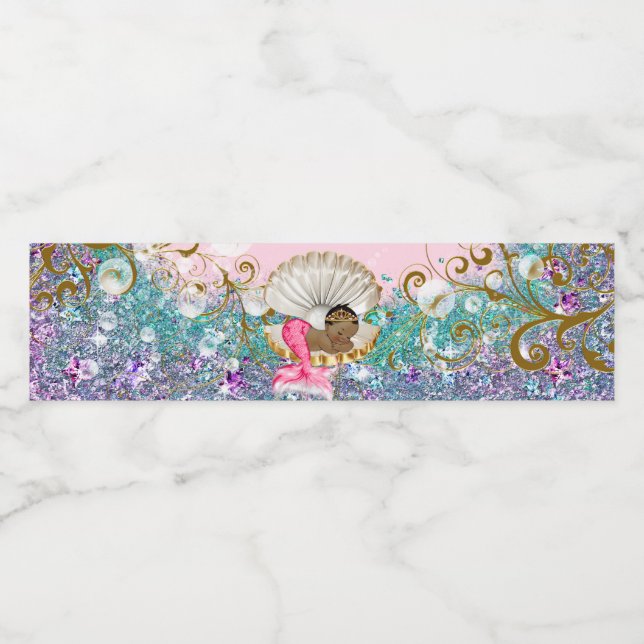Extravagante Mermaid Baby Dusche Wasserflaschen Et (Einzelnes Label)