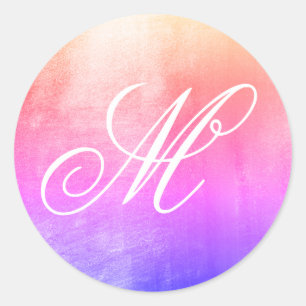 Extravagante Monogram Shiny Imitate Ipanema Ombre Runder Aufkleber