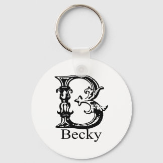 Extravagante Monogramm: Becky Schlüsselanhänger