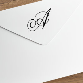 Extravagante Monogramm-Kalligrafie Buchstabe A Gummistempel