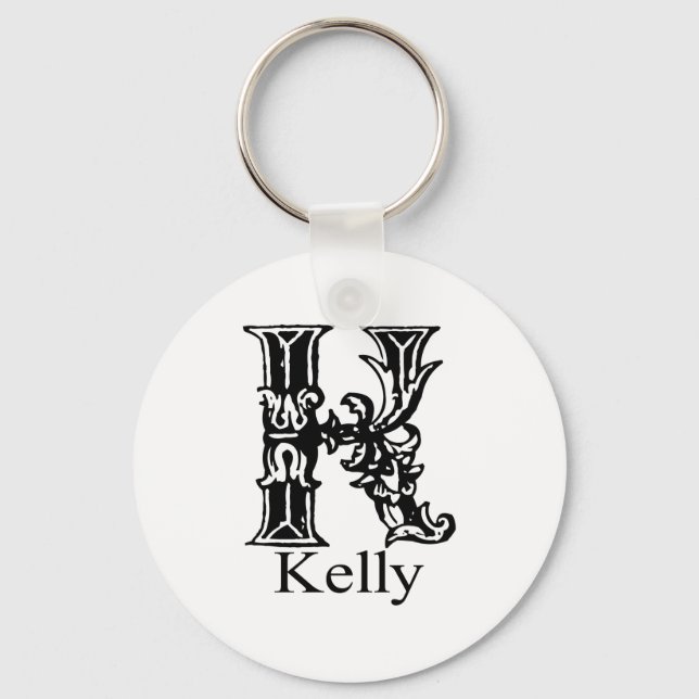 Extravagante Monogramm: Kelly Schlüsselanhänger (Vorderseite)