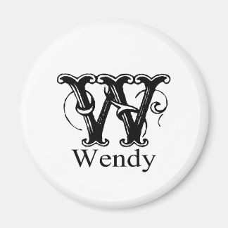 Extravagante Monogramm: Wendy Magnet