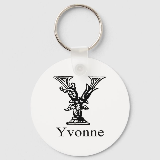 Extravagante Monogramm: Yvonne Schlüsselanhänger (Vorderseite)