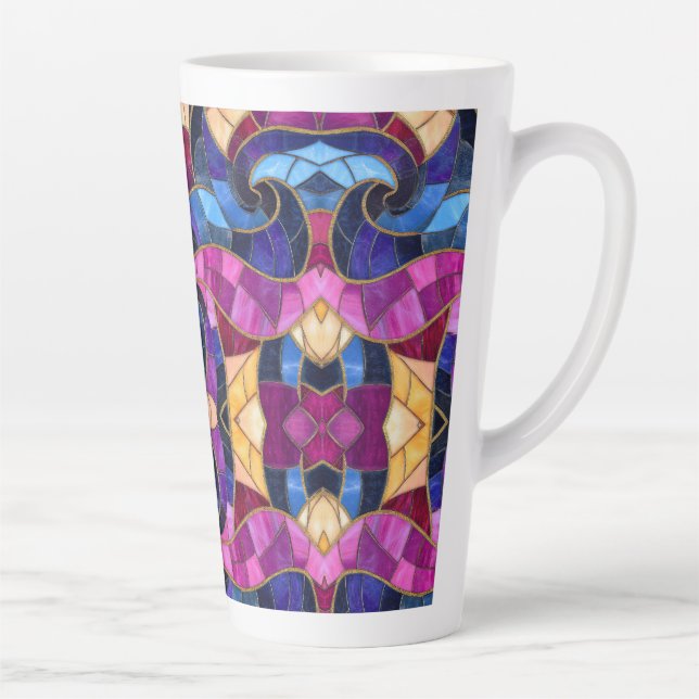 Extravagante Mosaik Latte Coffee Tasse (Rechts)