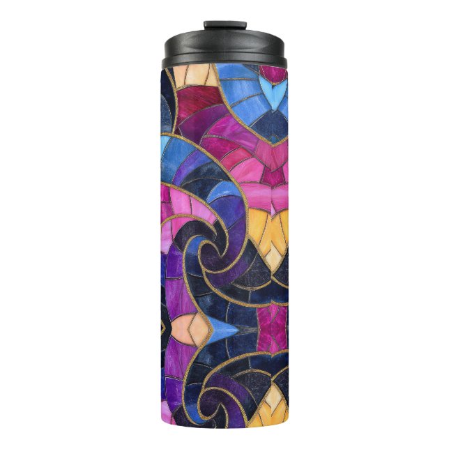 Extravagante Mosaikthermie Thermosbecher (Vorderseite)