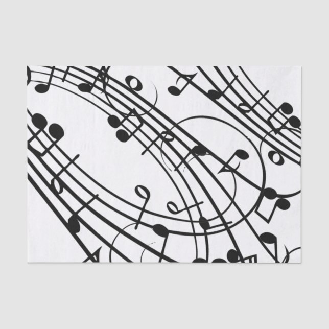 Extravagante Musiknote Seidenpapier (Vorderseite)