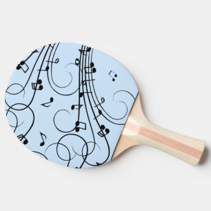 Extravagante Musiknoten Blau Tischtennis Schläger