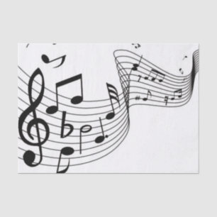 Extravagante Musiknoten Seidenpapier