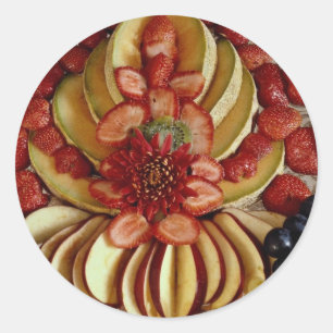 Extravagante Obstschale Runder Aufkleber
