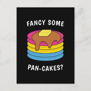 Extravagante Pan-cakes Funny LGBTQ Pansexual Pride Postkarte