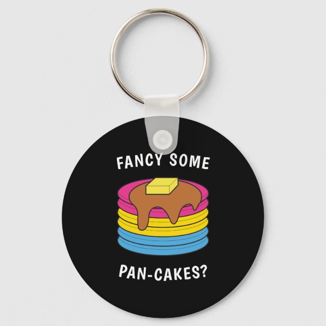 Extravagante Pan-cakes Funny LGBTQ Pansexual Pride Schlüsselanhänger (Vorderseite)