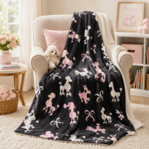 Extravagante Poodles Rosa und Schwarz