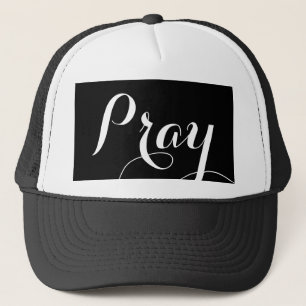 extravagante PRAY-Schriftzeichen   Truckerkappe