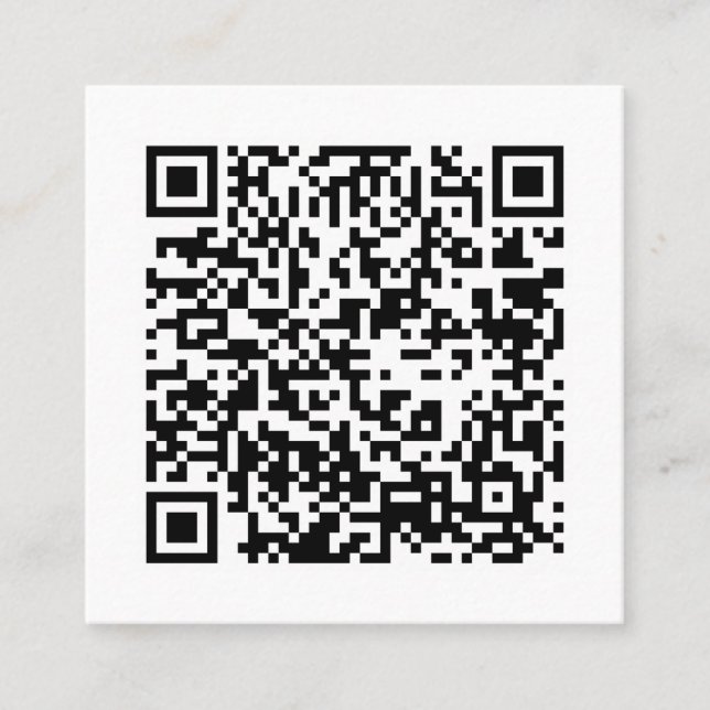 Extravagante QR-Code-Square-Visitenkarte Quadratische Visitenkarte (Vorderseite)