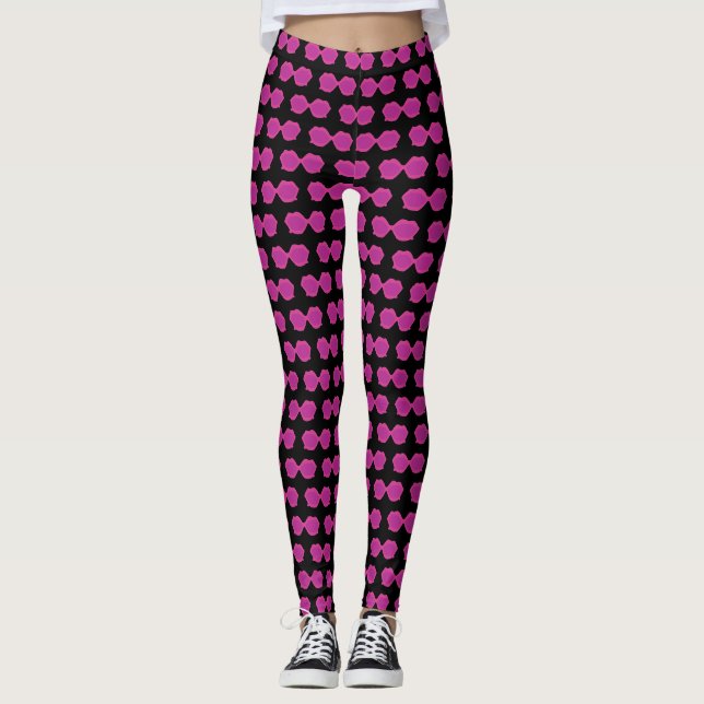 Extravagante rosa Sonnenbrille Leggings (Vorderseite)