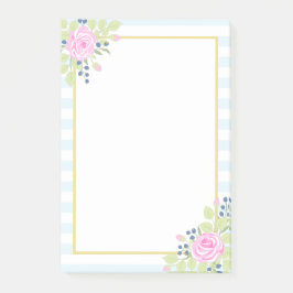 Extravagante Rose Blueberry Blue Streifen Post-it® Post-it Klebezettel