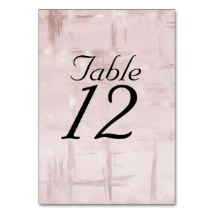 Extravagante Rose Gold Pink Tischnummer