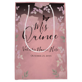 Extravagante Rose Quinceanera Pink Mittlere Gesche Mittlere Geschenktüte