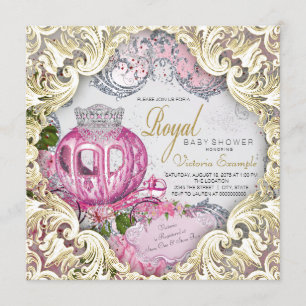 Extravagante Royal Princess Baby Dusche Einladung