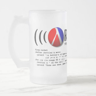 Extravagante Schläger-Bier-Tasse Mattglas Bierglas