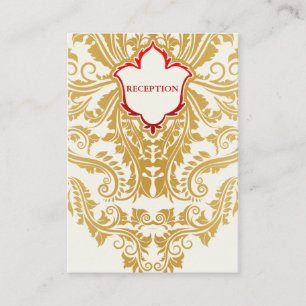 Extravagante Schnörkel Goldene Hochzeitskarten Begleitkarte