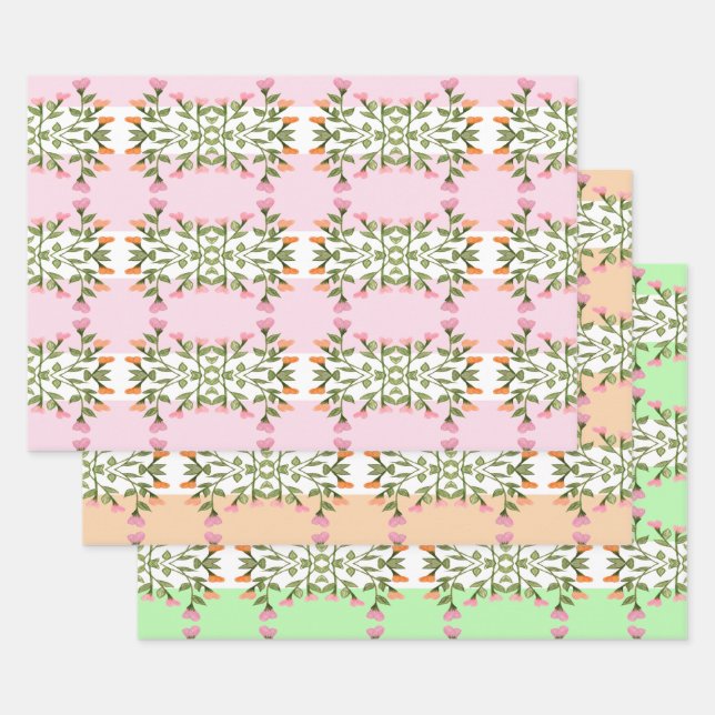 Extravagante Schubladenpapiere oder Blatt-Geschenk Geschenkpapier Set (Set)